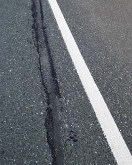 cracking asphalt